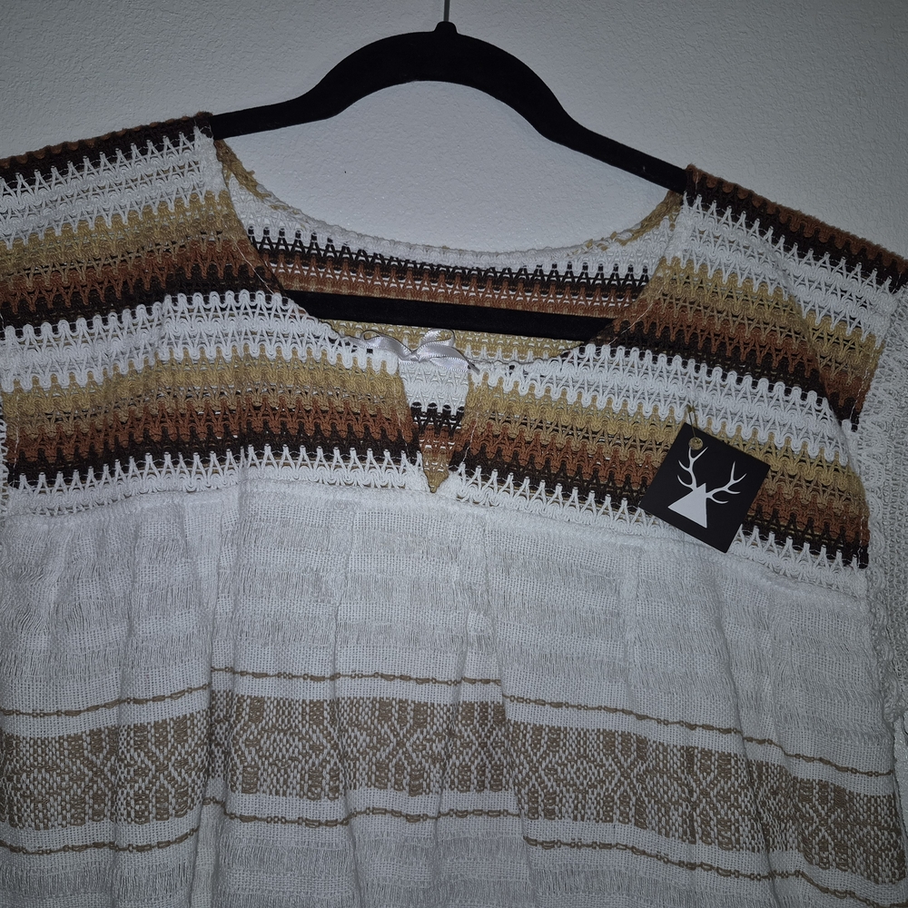Elegant Multicolor Striped Women's Blouse